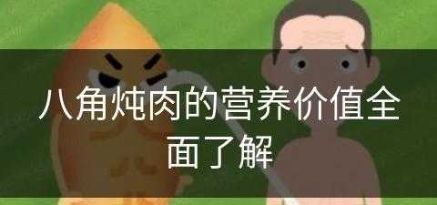 八角炖肉的营养价值全面了解